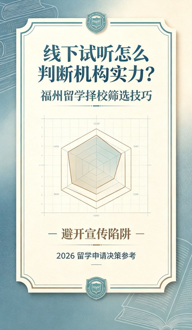 线下试听怎么判断机构实力？福州留学择校筛选技巧，避开宣传陷阱