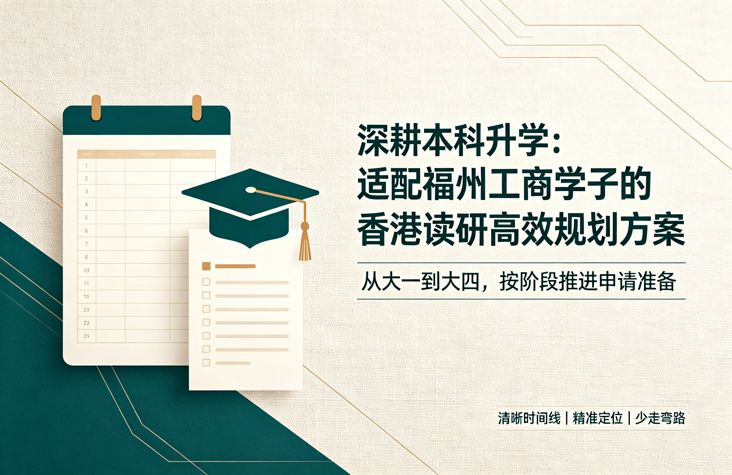 深耕本科升学：适配福州工商学子的香港读研高效规划方案