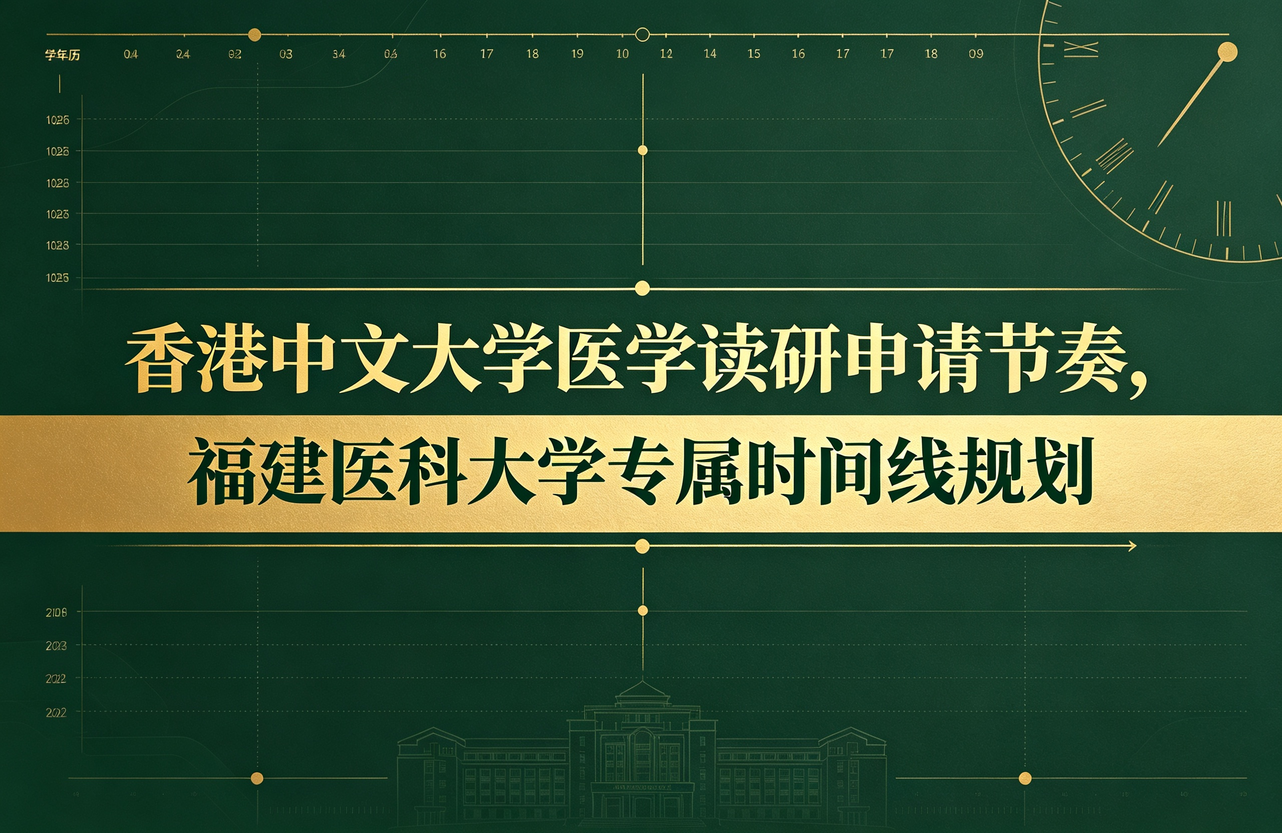 香港中文大学医学读研申请节奏，福建医科大学专属时间线规划